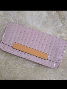 Ted Baker Pink Pale Poly vinyl clutch